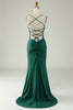 Load image into Gallery viewer, Mermaid Deep V-Neck Dark Green Long Prom Dress