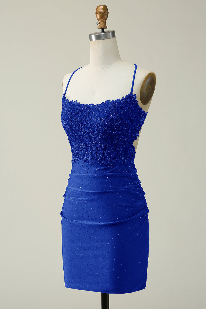 Royal blue sheath dress sale