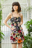 Load image into Gallery viewer, Black Spaghetti Straps Sheath Short Prom Dress with 3D Flowers