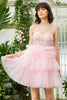 Load image into Gallery viewer, A-Line Sweetheart Pink Short Prom Dress