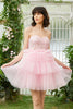 Load image into Gallery viewer, A-Line Sweetheart Pink Short Prom Dress