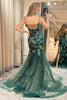 Load image into Gallery viewer, Sparkly Dark Green Mermaid Long Appliqued Prom Dress With Slit