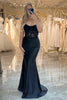 Load image into Gallery viewer, Black Mermaid Spaghetti Straps Long Corset Prom Dress