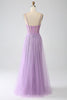 Load image into Gallery viewer, A-Line Lilac Spaghetti Straps Long Corset Prom Dress