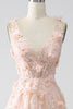 Load image into Gallery viewer, Blush A-Line Spaghetti Straps Long Prom Dress with Appliques