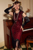 Load image into Gallery viewer, Gatsby Glitter Fringe 1920s Dress with Tassel