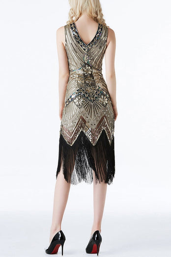 Gold Sequin 1920s Dress