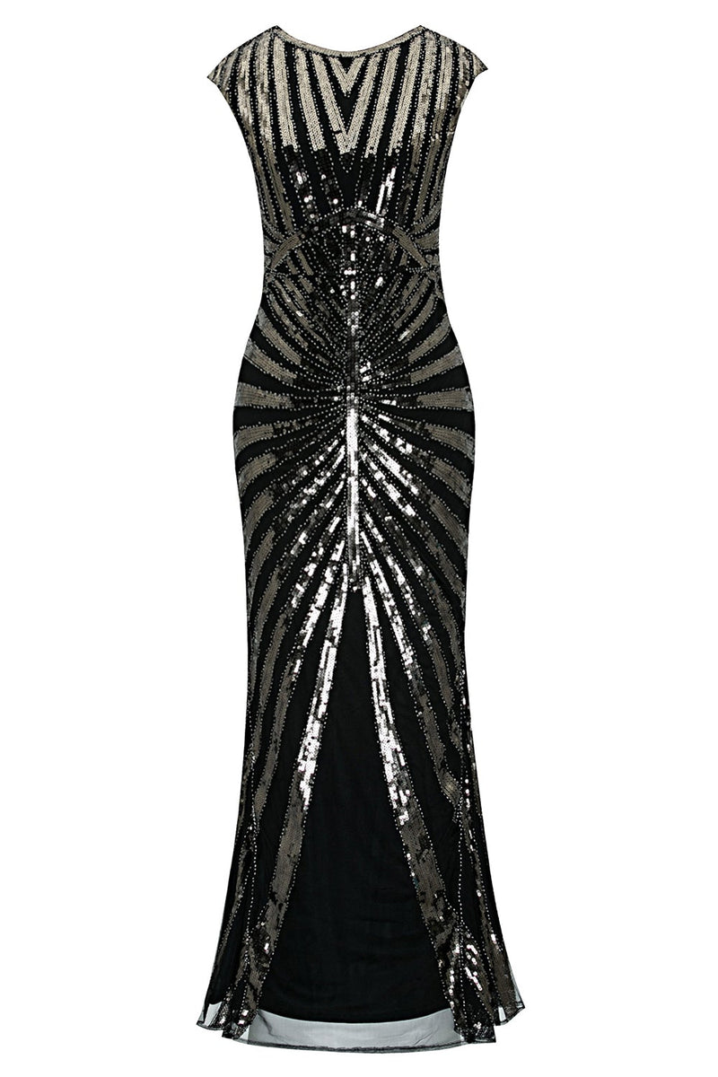 Load image into Gallery viewer, Green Mermaid 1920s Sequined Flapper Dress