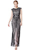 Load image into Gallery viewer, Black and Gold Mermaid 1920s Sequined Flapper Dress