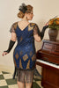 Load image into Gallery viewer, Blue Fringes Sequin Plus Size 1920s Dress