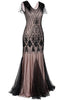 Load image into Gallery viewer, Pink Long Sequin 1920s Dress