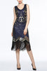 Load image into Gallery viewer, Gold 1920s Fringe Sequin Flapper Dress