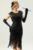 Load image into Gallery viewer, Green Cap Sleeves Sequin 1920s Dress