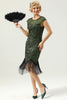 Load image into Gallery viewer, Green Cap Sleeves Sequin 1920s Dress