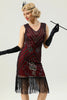 Load image into Gallery viewer, Golden V-neck 1920s Flapper Dress