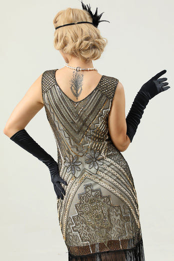 Sleeveless 1920s Gatsby Dress