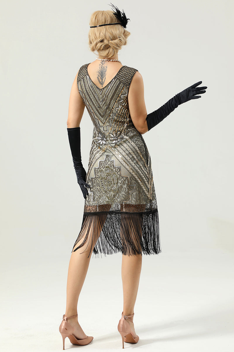 Load image into Gallery viewer, Sleeveless 1920s Gatsby Dress