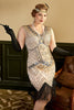 Load image into Gallery viewer, Sequin Royal Blue Plus Size 1920s Flapper Dress