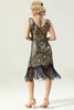 Load image into Gallery viewer, Golden Fringe 1920s Dress