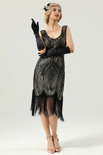 Green Sleeveless 1920 Flapper Dress