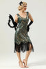 Load image into Gallery viewer, Green Sleeveless 1920 Flapper Dress