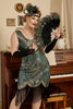 Load image into Gallery viewer, Plus Size 1920s Green Sequined Flapper Dresses