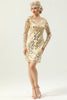 Load image into Gallery viewer, Apricot Long Sleeves 1920s Dress