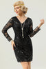 Load image into Gallery viewer, Apricot Long Sleeves 1920s Dress