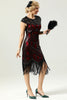 Load image into Gallery viewer, Black Sleeveless Sequin Fringe 1920 Dress