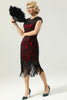 Load image into Gallery viewer, Black Sleeveless Sequin Fringe 1920 Dress