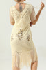 Load image into Gallery viewer, Beaded Red Sequin 1920s Dress with Sleeves