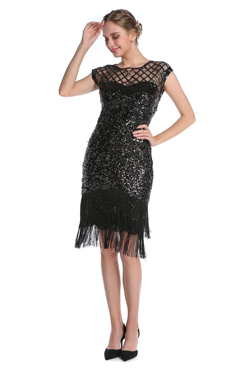 Load image into Gallery viewer, Pink Sequin Gatsby 1920s Flapper Dress