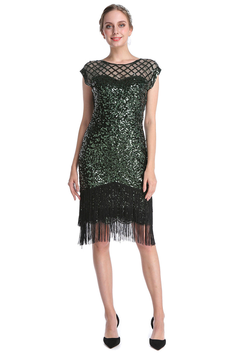 Load image into Gallery viewer, Pink Sequin Gatsby 1920s Flapper Dress