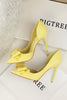 Load image into Gallery viewer, Sweet Bow Pointed Side Hollow High Heels