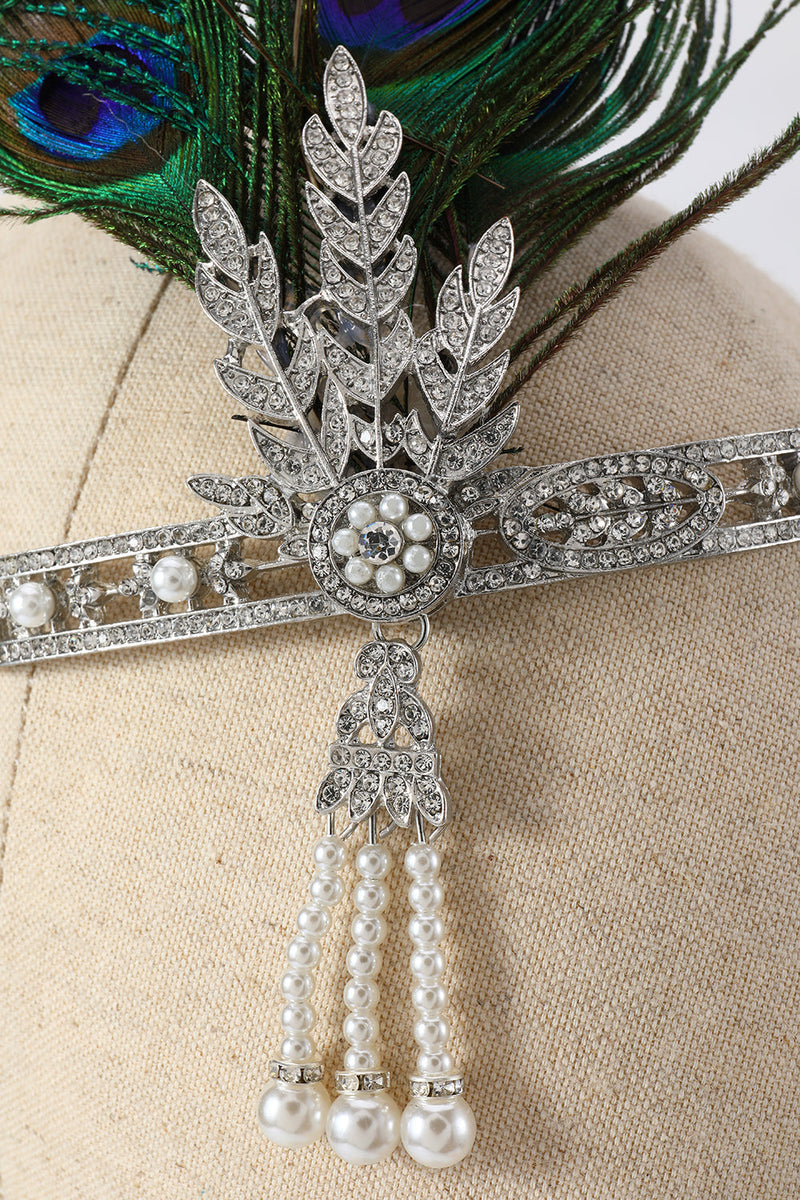 Load image into Gallery viewer, Green 1920s Party Headband