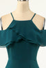 Load image into Gallery viewer, Green Cold Shoulder Prom Dress