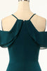 Load image into Gallery viewer, Green Cold Shoulder Prom Dress