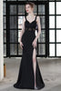 Load image into Gallery viewer, Black Mermaid Long Prom Formal Dress