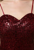 Load image into Gallery viewer, Burgundy Mermaid Sequins Party Dress