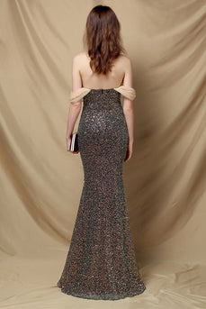 Off Shoulder Sequins Mermaid Prom Dress