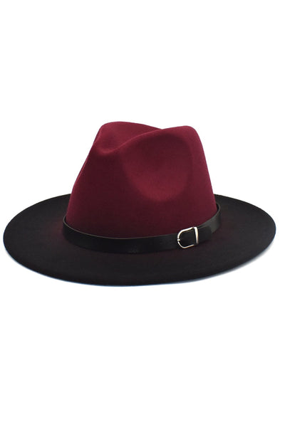 Burgundy Women and Men 1920s Bowler Hat