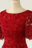 Load image into Gallery viewer, Dark Red Two Piece Mother of the Bride Dress with Lace