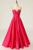 Load image into Gallery viewer, A-Line Sweetheart Fuchsia Long Prom Dress with Ruched