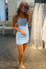 Load image into Gallery viewer, Sky Blue Short Tight Party Dress with Lace Beading