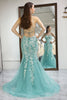 Load image into Gallery viewer, Pink Mermaid Long Corset Prom Dress With Appliques