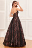 Load image into Gallery viewer, Sparkly Black A-line Long Prom Dress with Beading_2