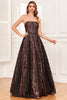 Load image into Gallery viewer, Sparkly Black A-line Long Prom Dress with Beading_6