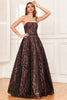 Load image into Gallery viewer, Sparkly Black A-line Long Prom Dress with Beading_5