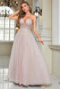 Load image into Gallery viewer, Sparkly Blush Beaded A-Line Long Formal Dress