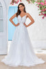 Load image into Gallery viewer, Ivory Criss-Cross Straps Back A-Line Tulle Wedding Dress